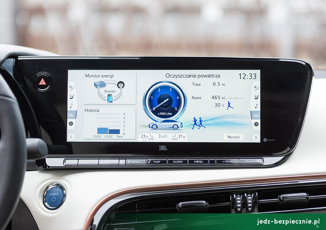 Premiera tygodnia - Toyota Mirai II - monitor oczyszczania powietrza